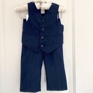 Janie and Jack wool suit trouser & vest - 12-18mth